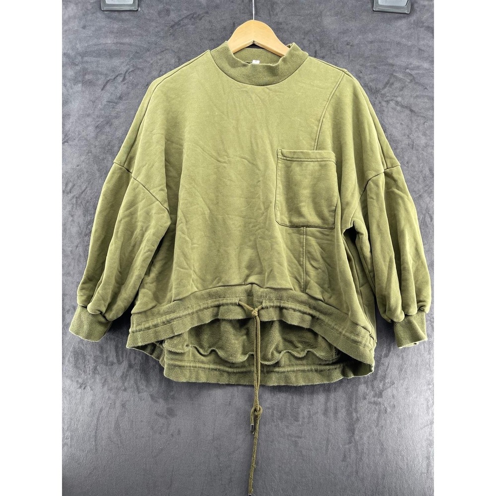 Nap Take a Nap Olive Green Mock Neck Drawstring Sweatshirt XXL 21R10TP109
